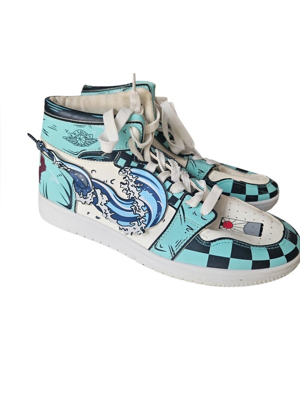 Demon Slayer Custom Kamado Tanjiro High Top Sneakers Men EU 42/US 9